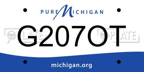 G207OT Michigan License Plate