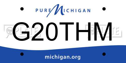 G20THM Michigan License Plate