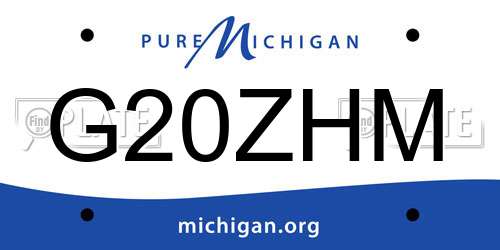 G20ZHM Michigan License Plate