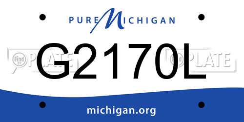 G2170L Michigan License Plate