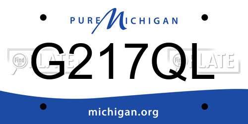 G217QL Michigan License Plate