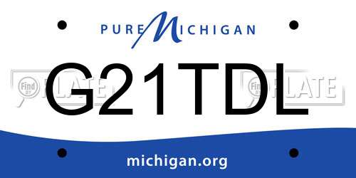 G21TDL Michigan License Plate