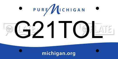 G21TOL Michigan License Plate