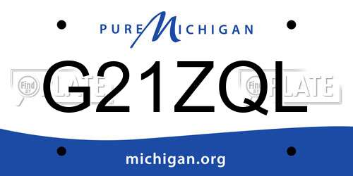 G21ZQL Michigan License Plate