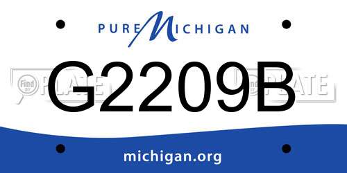 G2209B Michigan License Plate