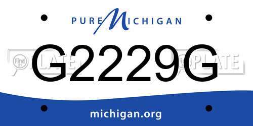 G2229G Michigan License Plate