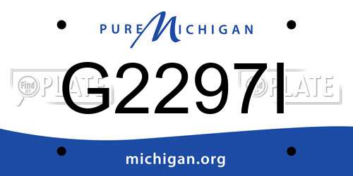 G2297I Michigan License Plate