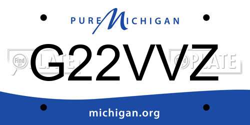 G22VVZ Michigan License Plate