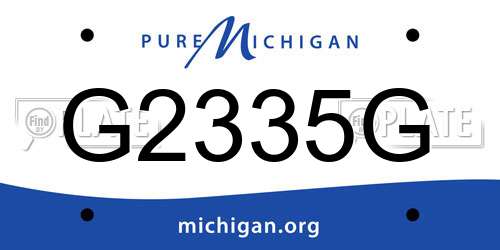 G2335G Michigan License Plate