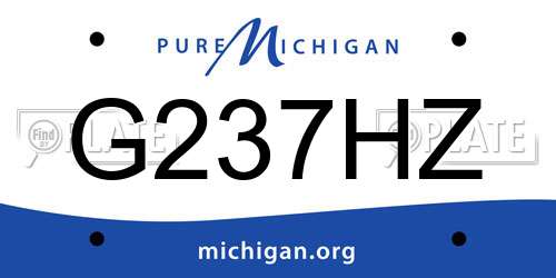 G237HZ Michigan License Plate