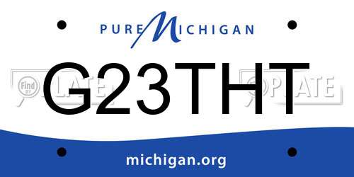 G23THT Michigan License Plate