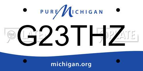 G23THZ Michigan License Plate