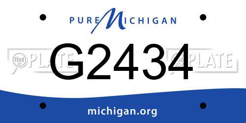 G2434 Michigan License Plate