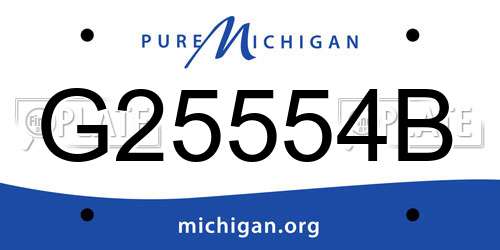 G25554B Michigan License Plate