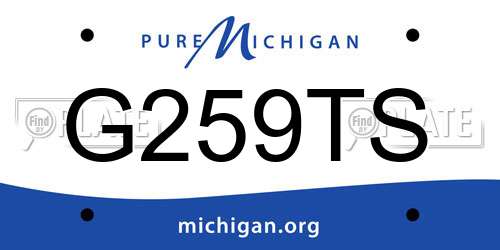 G259TS Michigan License Plate