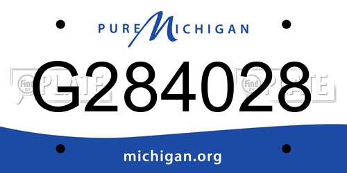 G284028 Michigan License Plate