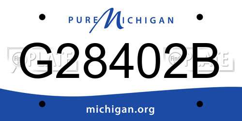 G28402B Michigan License Plate