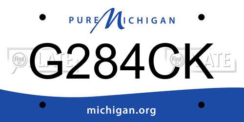 G284CK Michigan License Plate