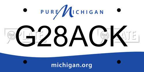 G28ACK Michigan License Plate