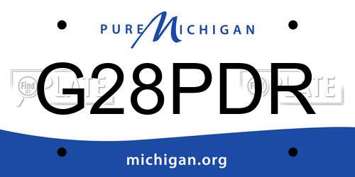 G28PDR Michigan License Plate
