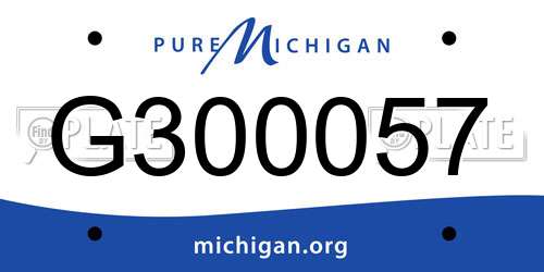 G300057 Michigan License Plate