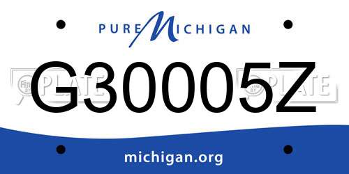 G30005Z Michigan License Plate