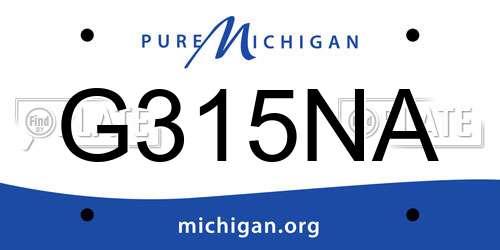 G315NA Michigan License Plate