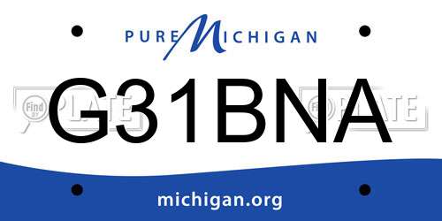 G31BNA Michigan License Plate
