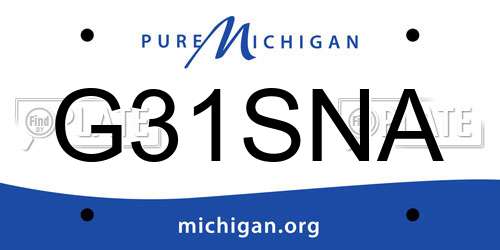 G31SNA Michigan License Plate