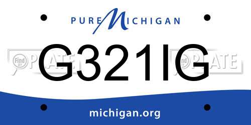 G321IG Michigan License Plate