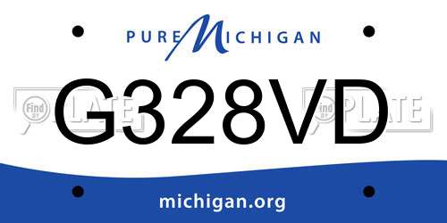G328VD Michigan License Plate