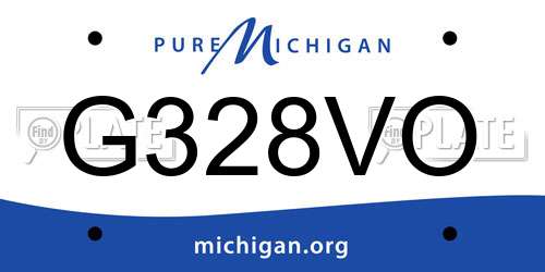 G328VO Michigan License Plate