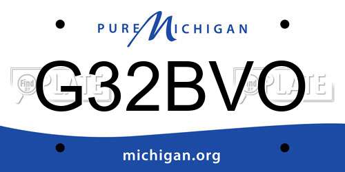 G32BVO Michigan License Plate