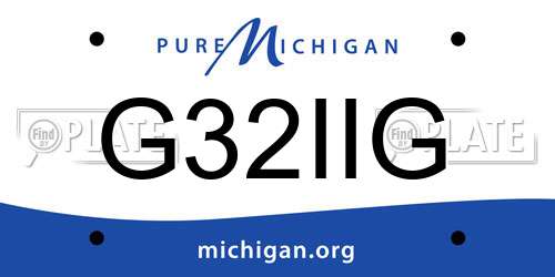 G32IIG Michigan License Plate