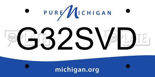G32SVD Michigan License Plate
