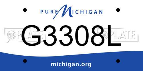 G3308L Michigan License Plate