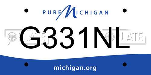 G331NL Michigan License Plate