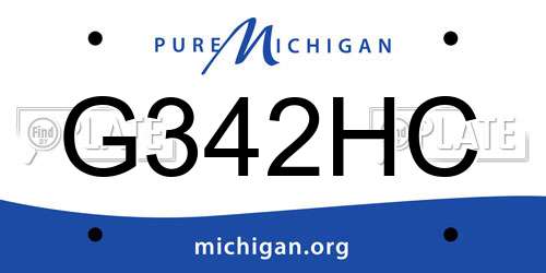G342HC Michigan License Plate