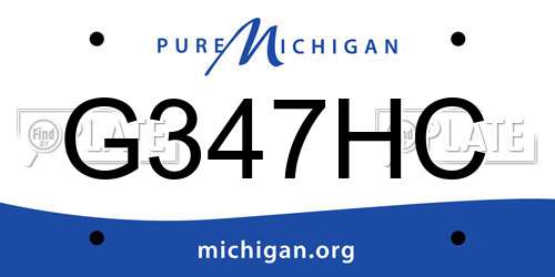 G347HC Michigan License Plate