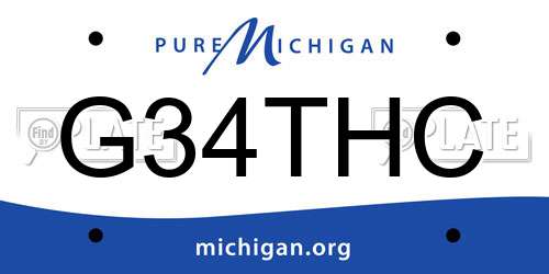 G34THC Michigan License Plate