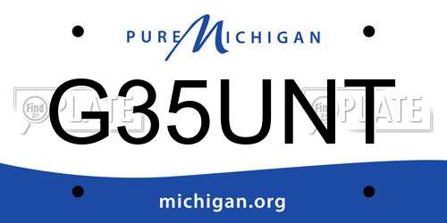 G35UNT Michigan License Plate
