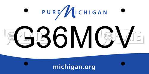 G36MCV Michigan License Plate