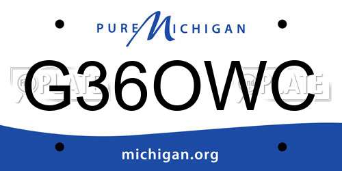 G36OWC Michigan License Plate