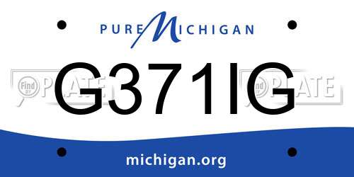 G371IG Michigan License Plate