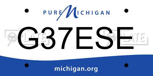 G37ESE Michigan License Plate