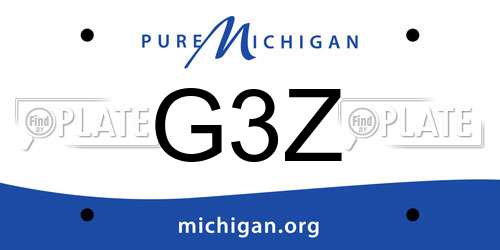 G3Z Michigan License Plate