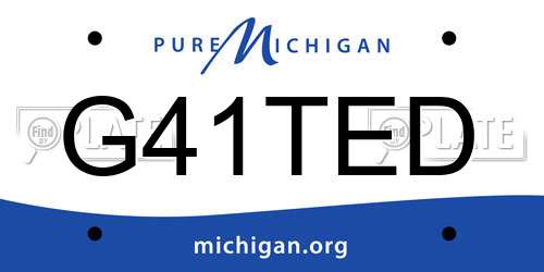G41TED Michigan License Plate