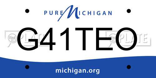 G41TEO Michigan License Plate