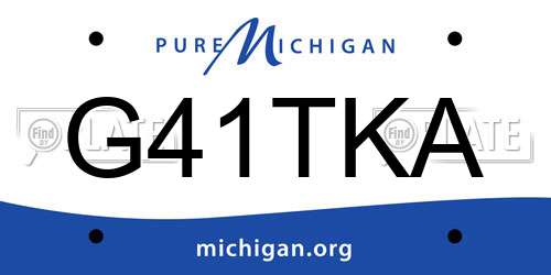 G41TKA Michigan License Plate