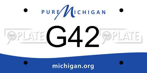 G42 Michigan License Plate